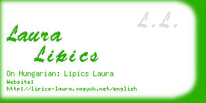 laura lipics business card